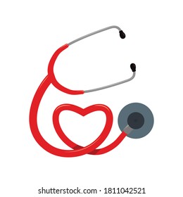 Medical Headphones with Heart vector design