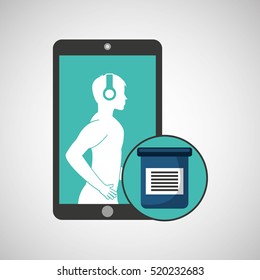 medical health application sample test bottle design vector illustration eps 10