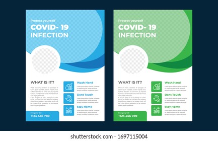 Medical Health Banner About Coronavirus, Social Media Instagram Post Banner Template