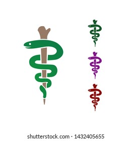 Medical Health Caduceus Symbol Asclepius's Wand 
Icon