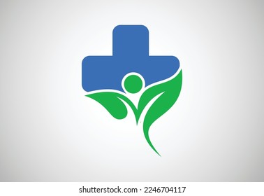 Medical and health care center logo design template. vector illustrator
