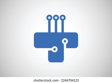 Medical and health care center logo design template. vector illustrator
