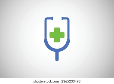 Medical and health care center logo design, Vector design template