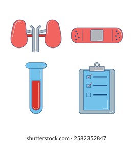 Medical Health Care Clinic Medication Minimal Line Fill Colorful