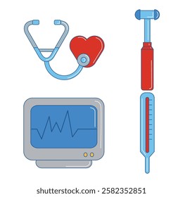 Medical Health Care Clinic Medication Minimal Line Fill Colorful