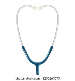 Medical and Health care concept, doctor's stethoscope isolated on white background. EPS 10