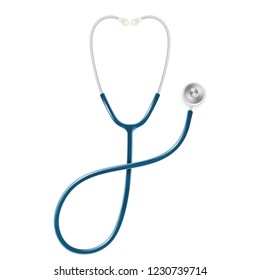 Medical and Health care concept, doctor's stethoscope isolated on white background. EPS 10