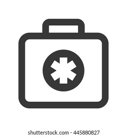 Medical and health care concept represented by medical kit icon. isolated and flat illustration 