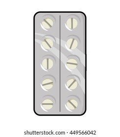 Medical and Health care concept represented by tablet icon. Isolated and flat illustration 