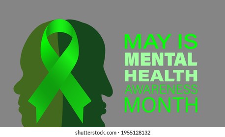 Medical health care design. Vector illustrationMental Health Awareness Month in May. Annual campaign in United States.