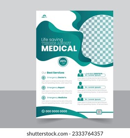 Medical health care flyer design template medicine pharmacy doctor flyer