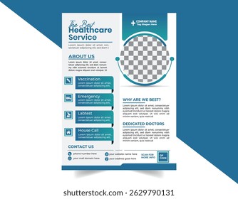 medical health care flyer design template