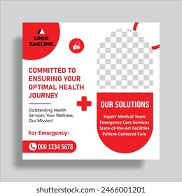 Medical Health Care Flyer Social Media und Horizontales Web Banner Vorlage