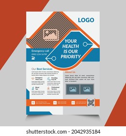 Medical Health Care Flyer Template Design, Free Medical Health Clinic Flyer Template Design In Free Vector 