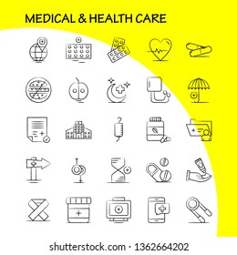Medical And Health Care Hand Drawn Icon for Web, Print and Mobile UX/UI Kit. Such as: Medical, Medicine, Pills, Health, Hand, Cream, Medical, Report, Pictogram Pack. - Vector