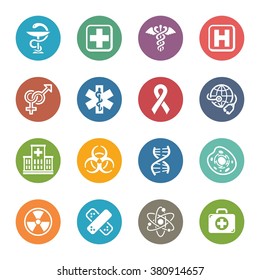 Medical & Health Care Icons Set 1 - Dot Series
