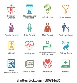 Medical & Health Care Icons Set 2 - Colored Series
