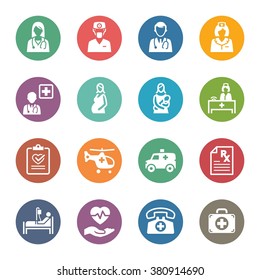 Medical & Health Care Icons Set 1 - Services | Dot Series
