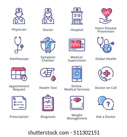 Medical & Health Care Icons Set 1 - Outline Series
