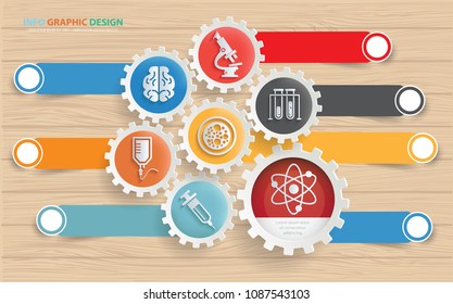 Medical and health care info graphic vector design