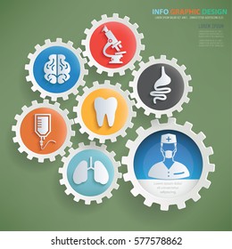 Medical and health care info graphic design,clean vector