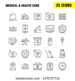 Medical And Health Care Line Icon for Web, Print and Mobile UX/UI Kit. Such as: Heart, Care, Medical, Medical, Medicine, Hospital, Tablets, Medical, Pictogram Pack. - Vector