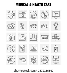 Medical And Health Care Line Icon for Web, Print and Mobile UX/UI Kit. Such as: Medical, Health, Bag, Kid, Healthcare, No, Smoking, Medical, Pictogram Pack. - Vector