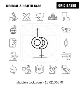 Medical And Health Care Line Icon for Web, Print and Mobile UX/UI Kit. Such as: Medical, Medicine, Pills, Health, Hand, Cream, Medical, Report, Pictogram Pack. - Vector