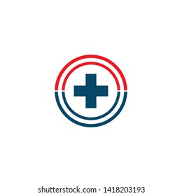 Medical and health care logo design icon vector template