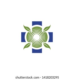 Medical and health care logo design icon vector template
