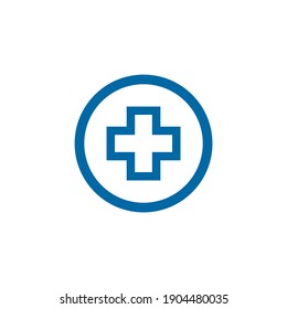 Medical And Health Care Logo Design With Cross Icon Vector Template