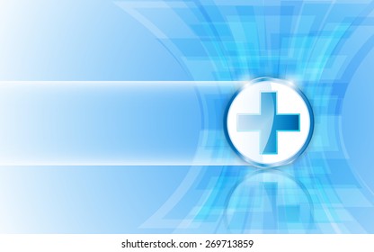 medical health care logo on rectangle abstract design background