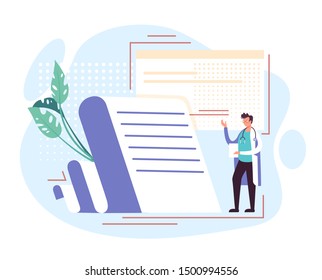 Medical health care online services concept. Vector flat graphic design cartoon illustration

