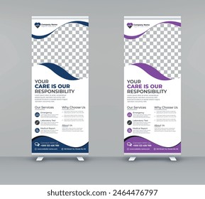 Medical health care rollup banner template