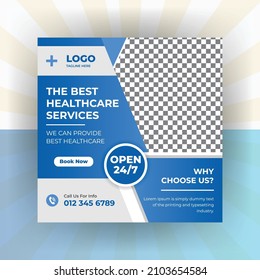 Medical health care social media post design