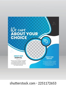 Medical Health Care Social Media Post design template