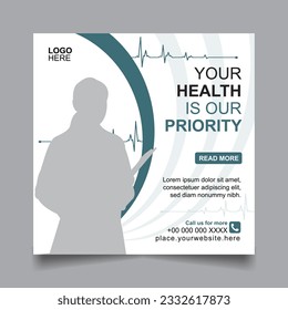 Medical and health care social media post