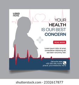 Medical and health care social media post