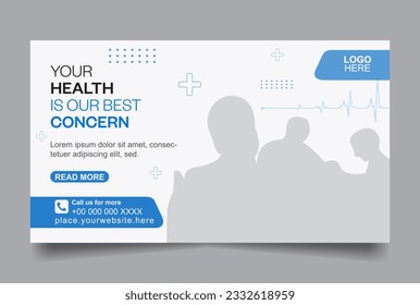 medical and health care social media and website cover banner