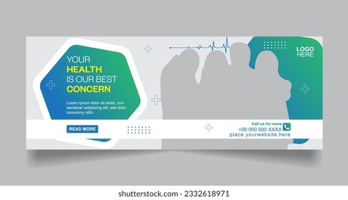 medical and health care social media and website cover banner