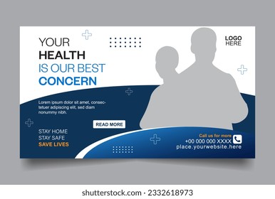 medical and health care social media and website cover banner