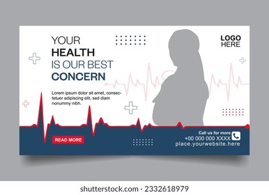 medical and health care social media and website cover banner