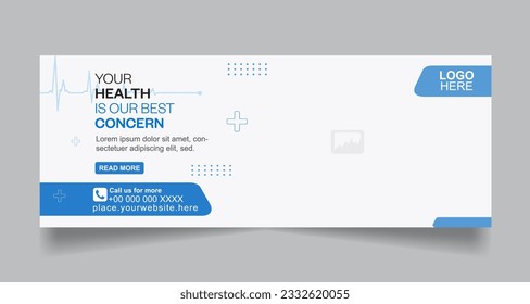 Medical and health care social media cover banner