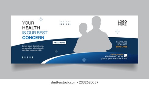 Medical and health care social media cover banner