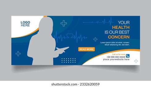 Medical and health care social media cover banner