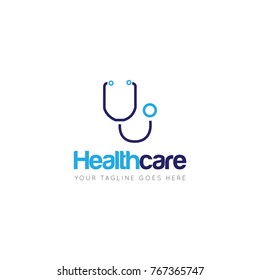 Medical Health Care Stethoscope Logo Icon Stock Vector (Royalty Free ...