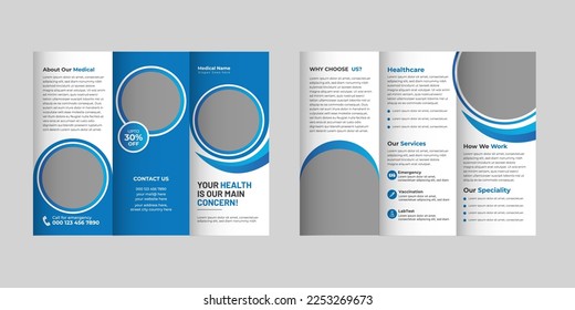 Medical health care trifold brochure design