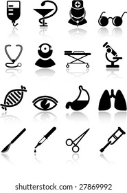 Medical and health care vector icons, part 2