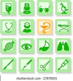 Medical and health care vector icons, part 2