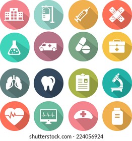 Medical And Health in flat design